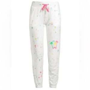 Lilly Pulitzer Mallie Paint Splatter Knit Jogger Pants!  Medium!  EUC!